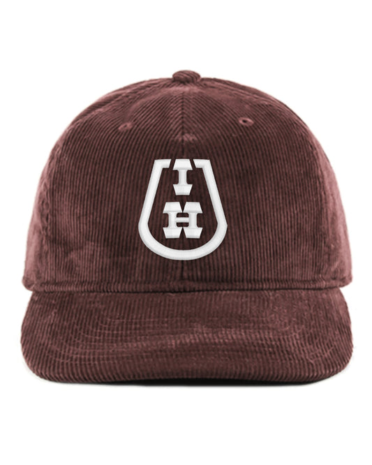 The Iron Horse Logo embroidered corduroy hat - Brown