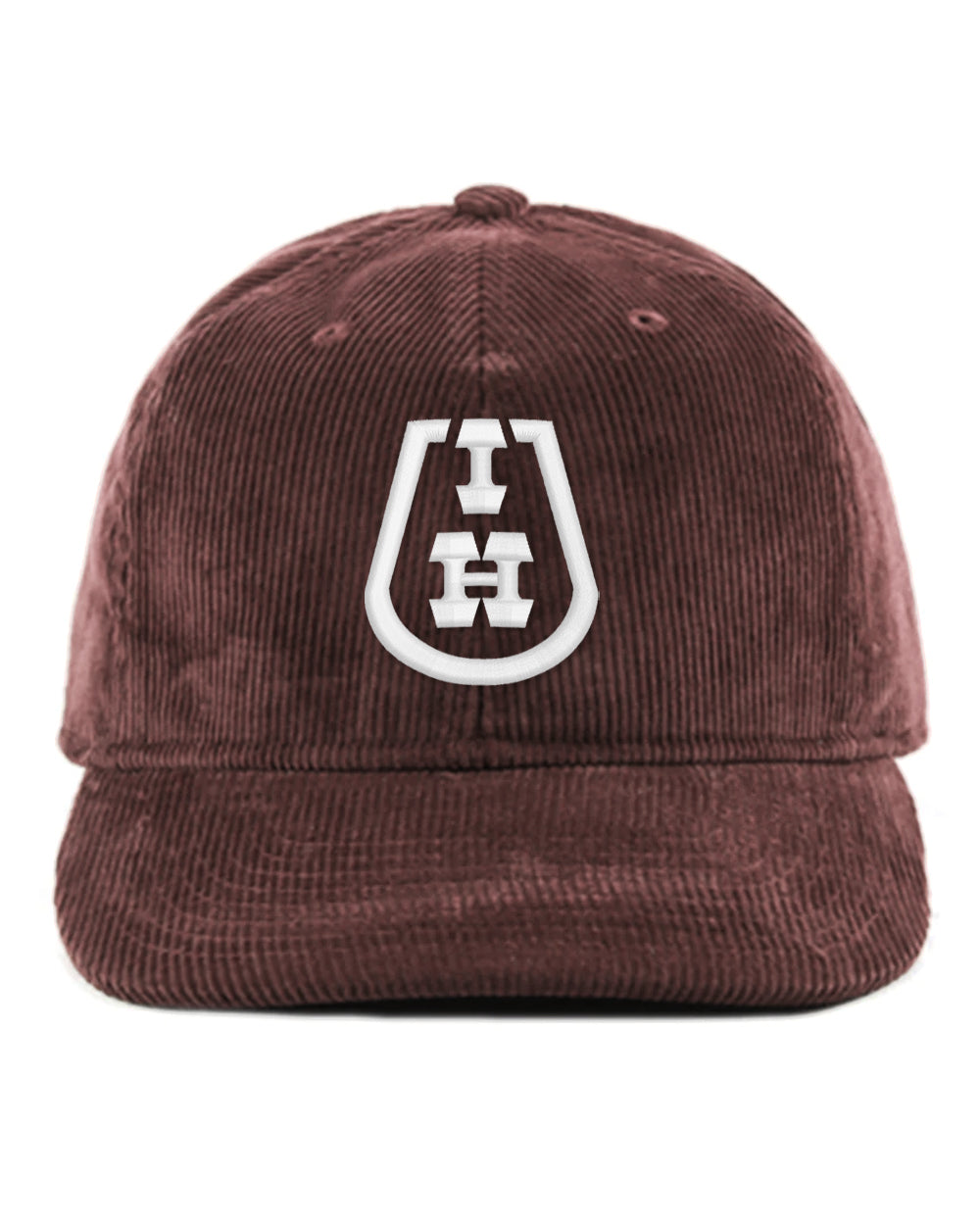 The Iron Horse Logo embroidered corduroy hat - Brown